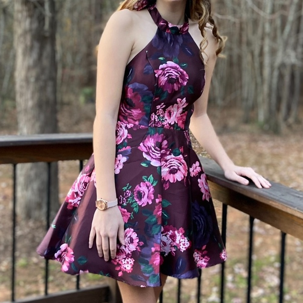 Violet Floral Dress